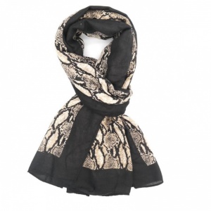 Snakeskin Scarf - Black